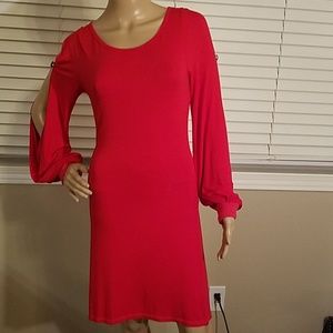 Young fabulous and broke open back red dress med
